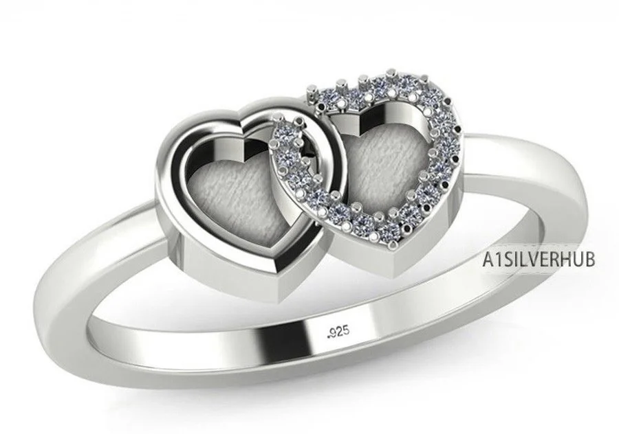 Dual-Heart Memorial Ring