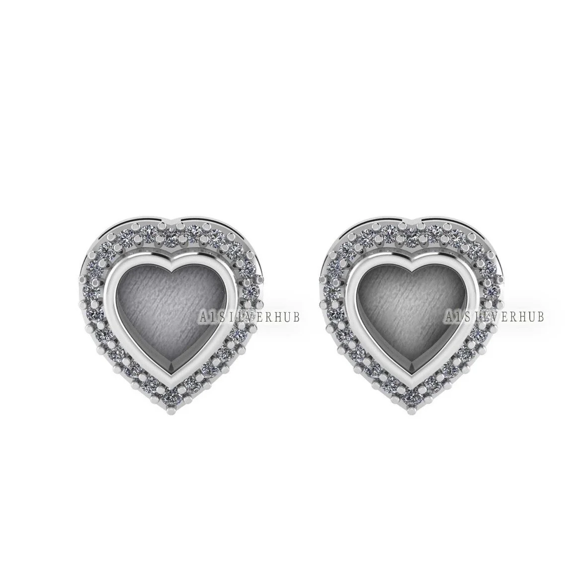 Romantic Heart Sterling Silver Earrings