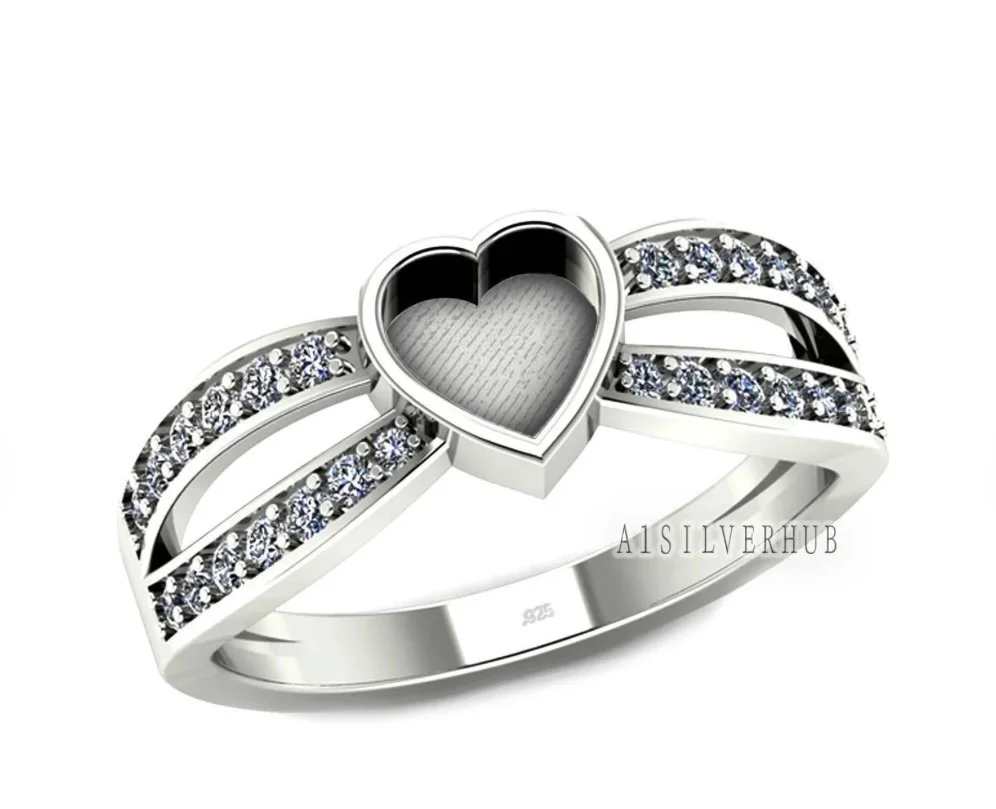 Sterling Silver Heart Promise Ring