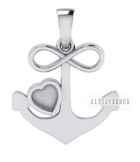 Infinity Anchor Memorial Pendant