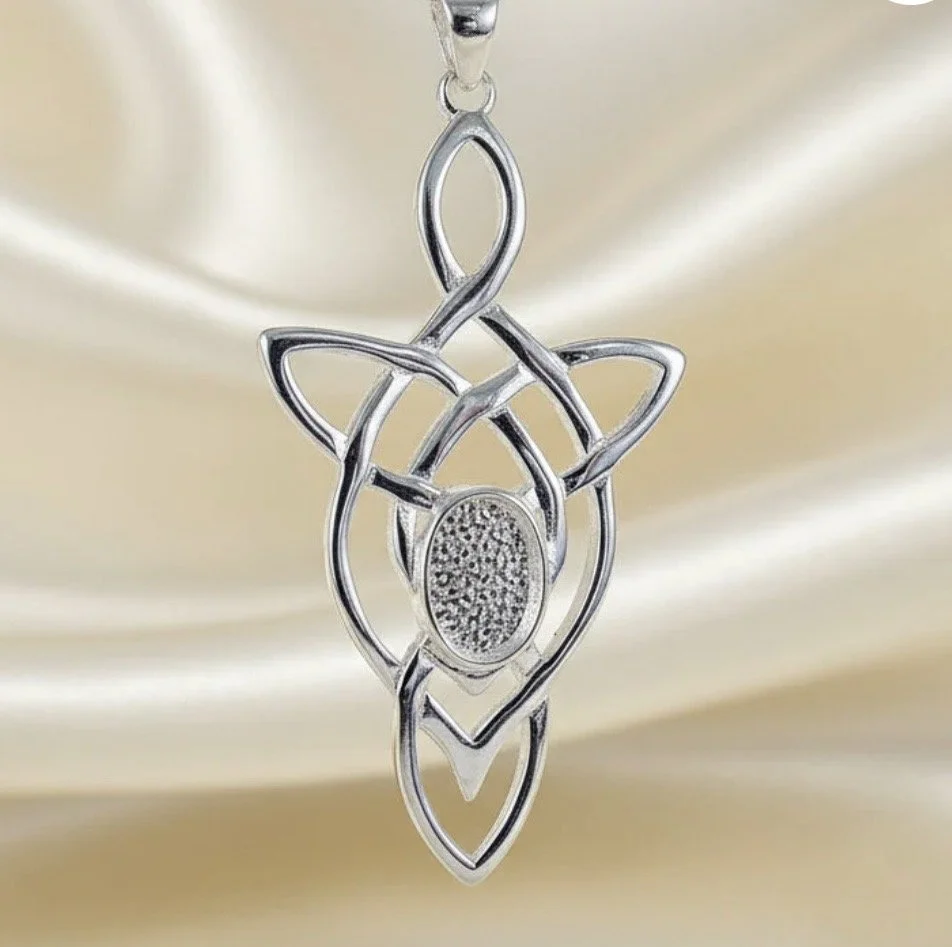 Exquisite Celtic Knot Memorial Pendant