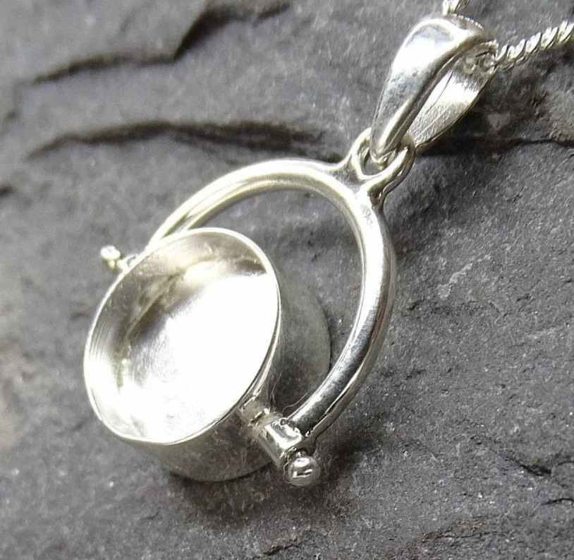 Sterling Silver Cauldron Pendant Necklace