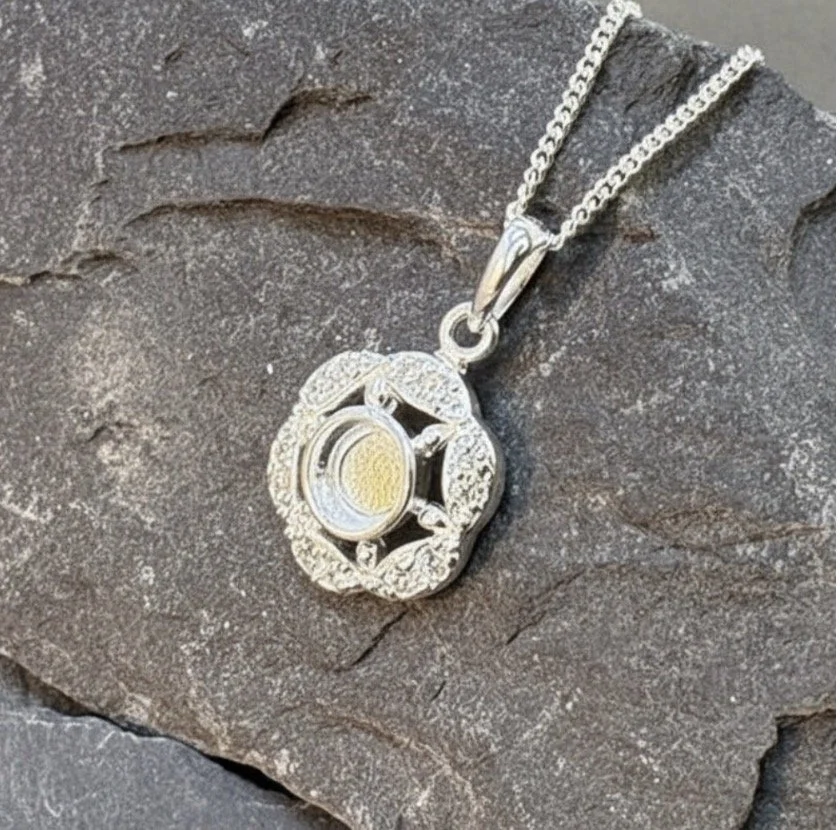 Sterling Silver Floral Elegance Pendant