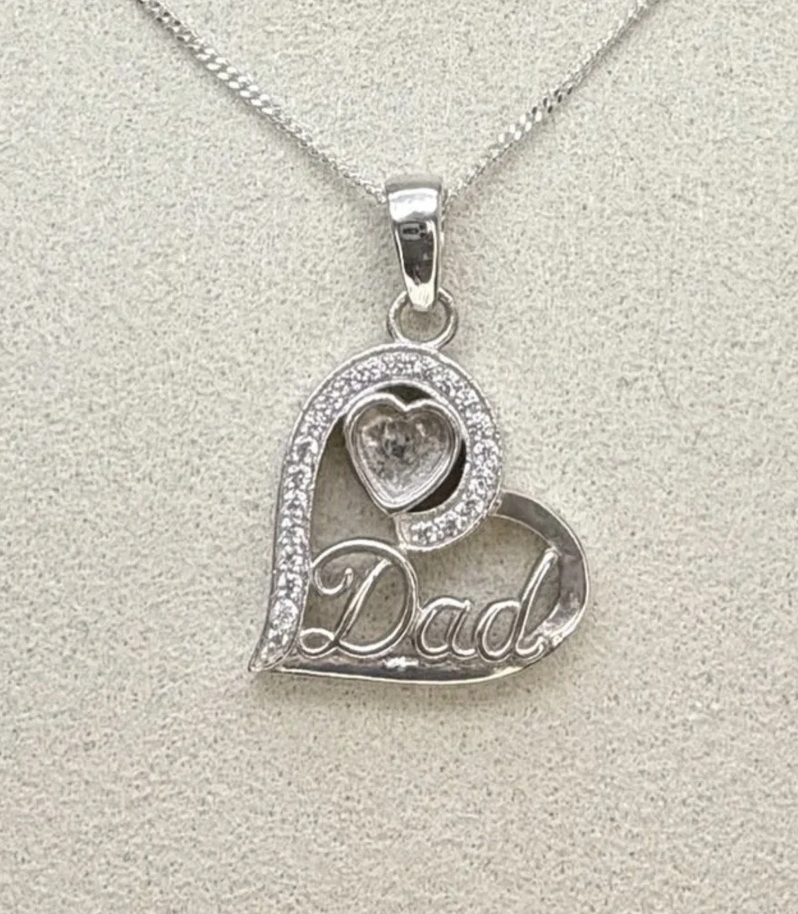 Heart-Shaped Memorial Dad Necklace