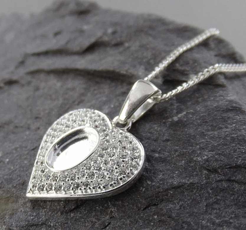 Sterling Silver Heart Pendant Necklace