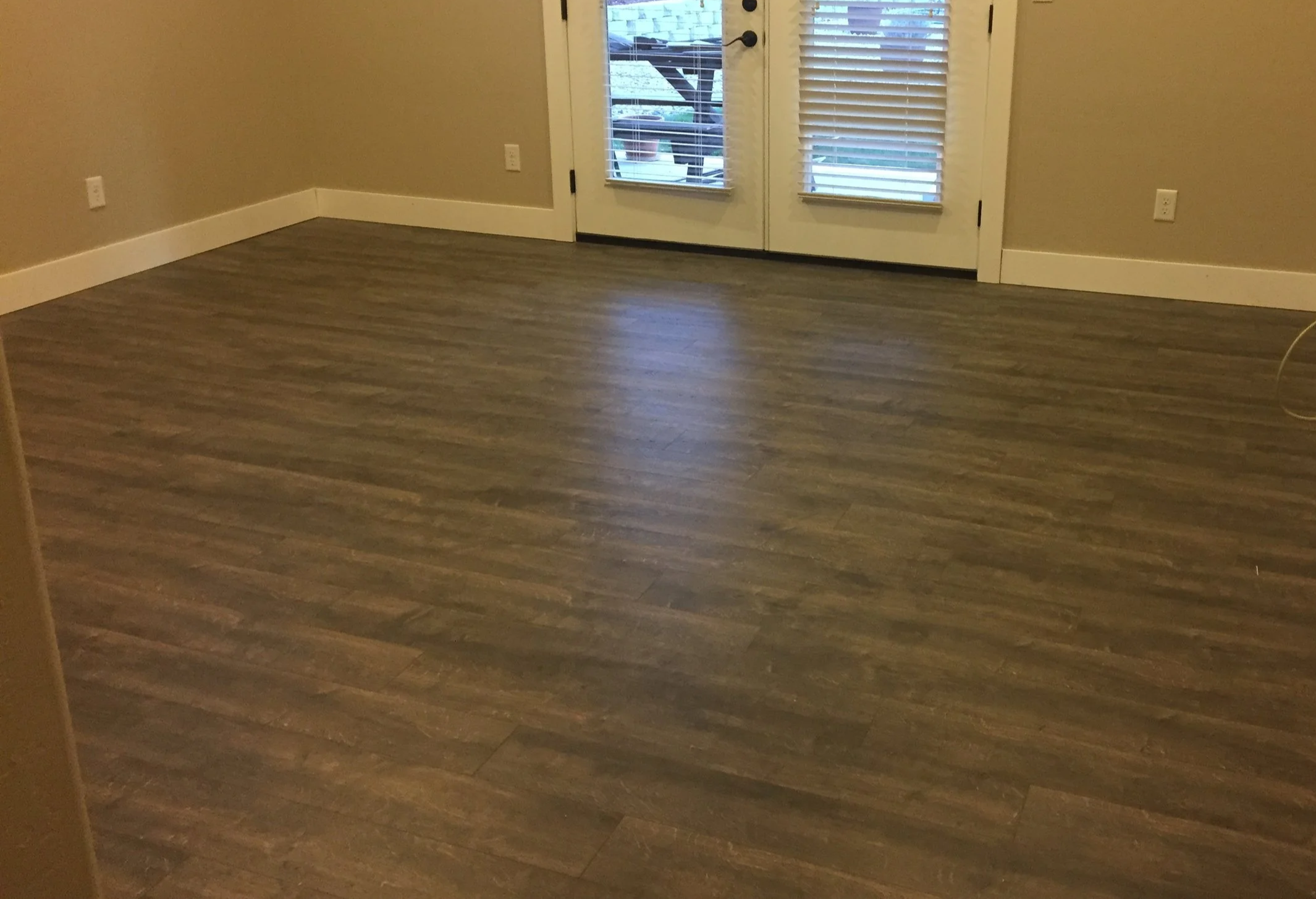 Laminate flooring installation in Southern Oregon home