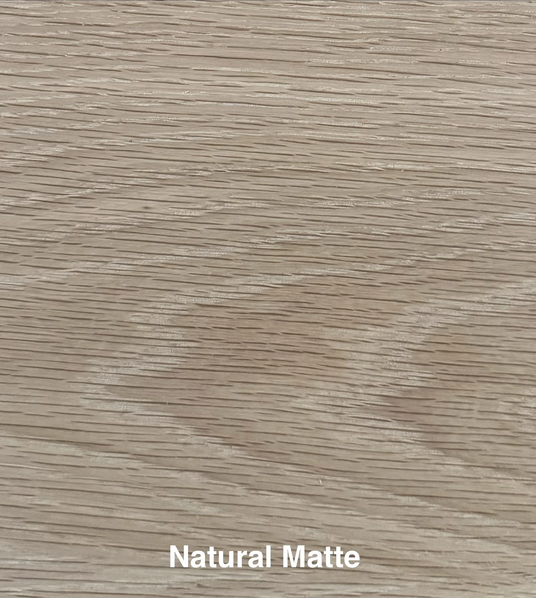 White oak mantel sample with Natural Matte clear finish