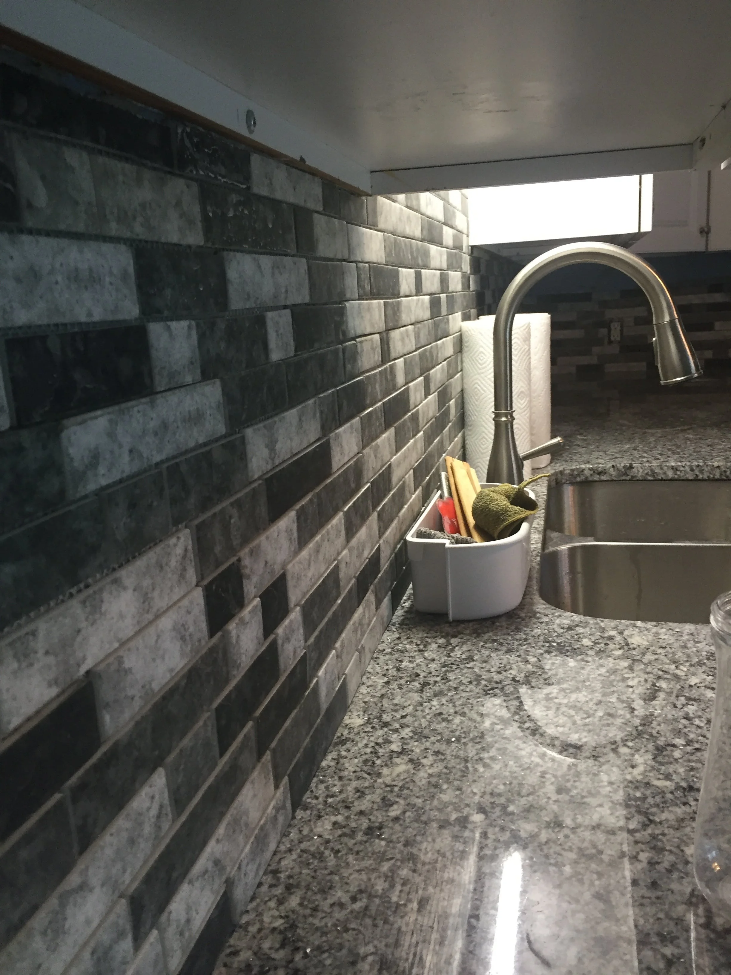 Kitchen Floor & Backsplash