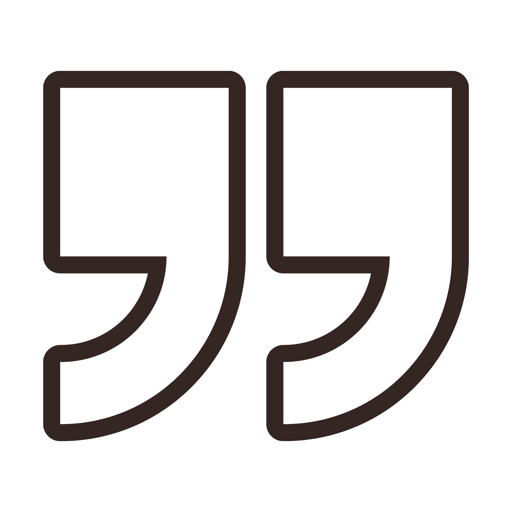 Line drawing of two speech bubbles with curly tails, outlined in black.