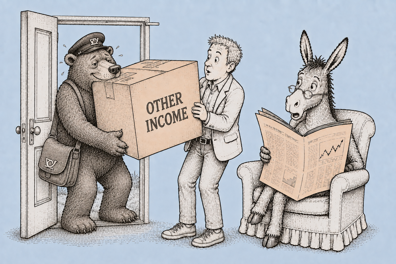 Een bearish post over de post 'other income'