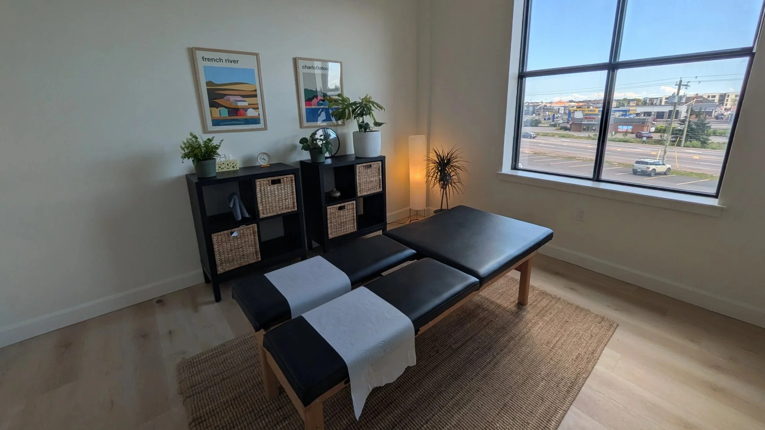 Treatment room at Dr Steve Tucker Chiropractic in Charlottetown, PEI.