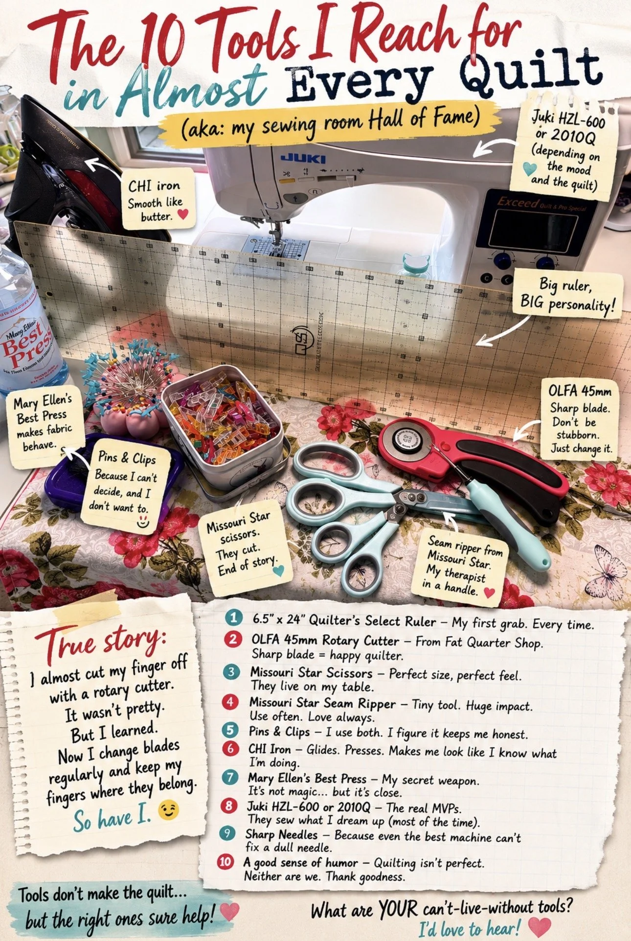 The Quilting Tools I Reach for Almost Every Project