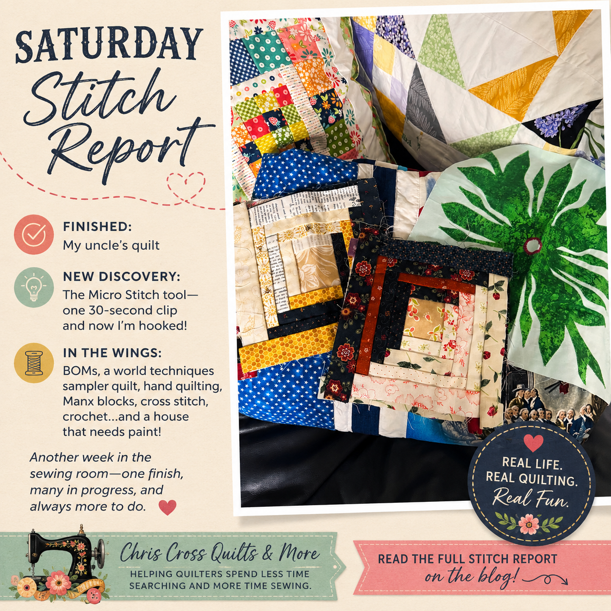Saturday Stitch Report #4