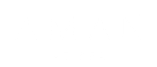 Logo with text 'LÄMAN at Sea' in white on a black background