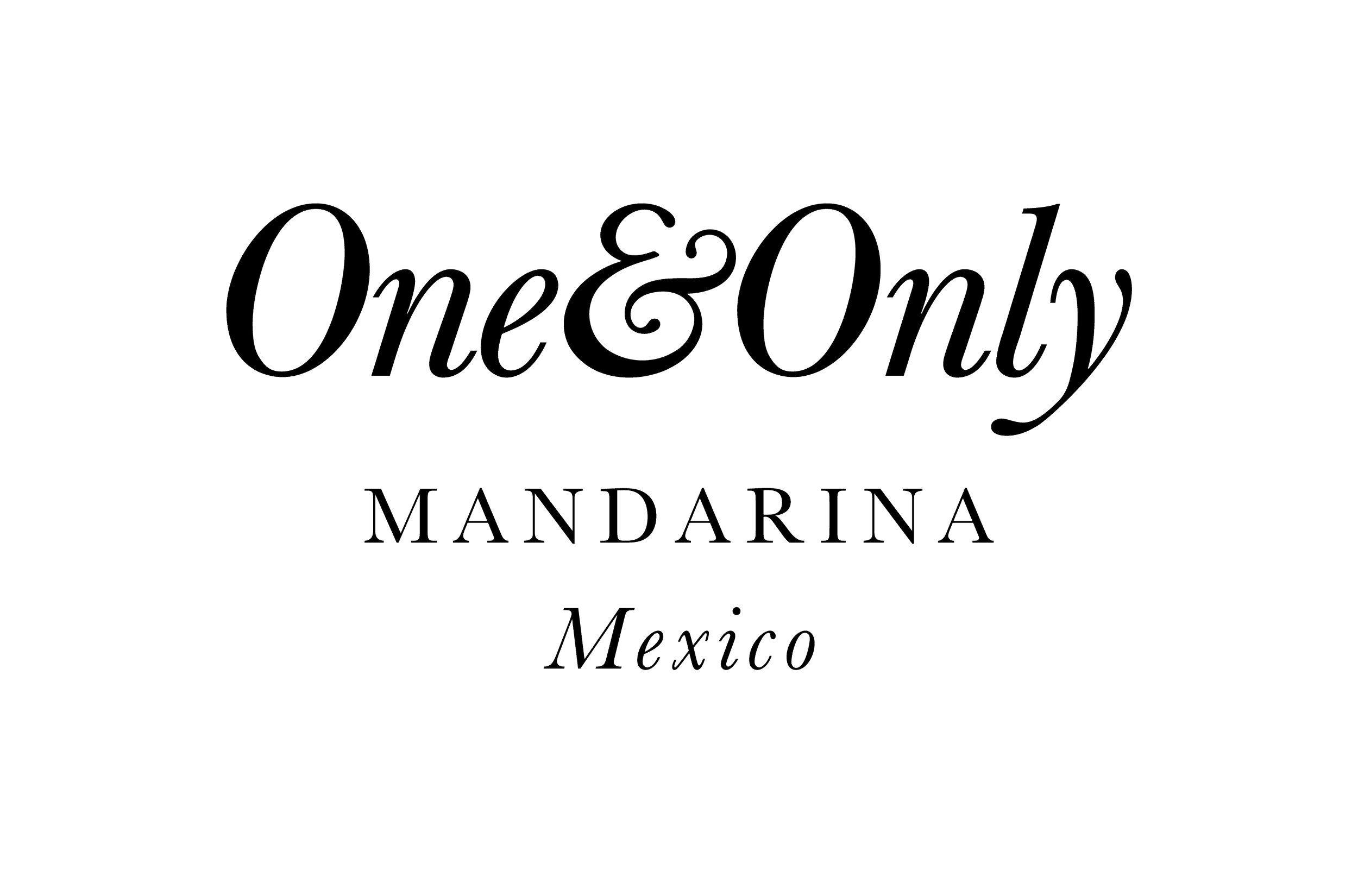 The logo of One & Only Mandarina Mexico, featuring the brand name in elegant cursive and serif fonts.