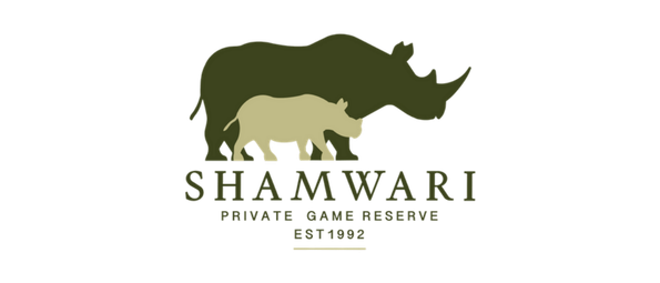 Logo of Shamwari Private Game Reserve featuring a rhinoceros silhouette.