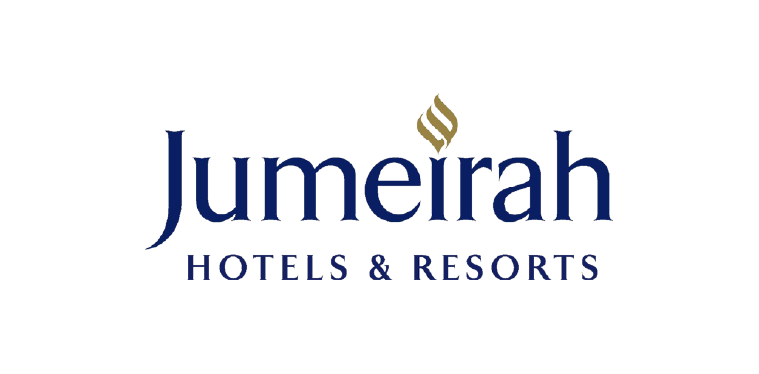 Jumeirah Hotels & Resorts logo with blue text and gold emblem