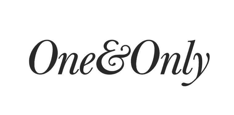 Stylized text reading "One & Only" in black font on a white background.