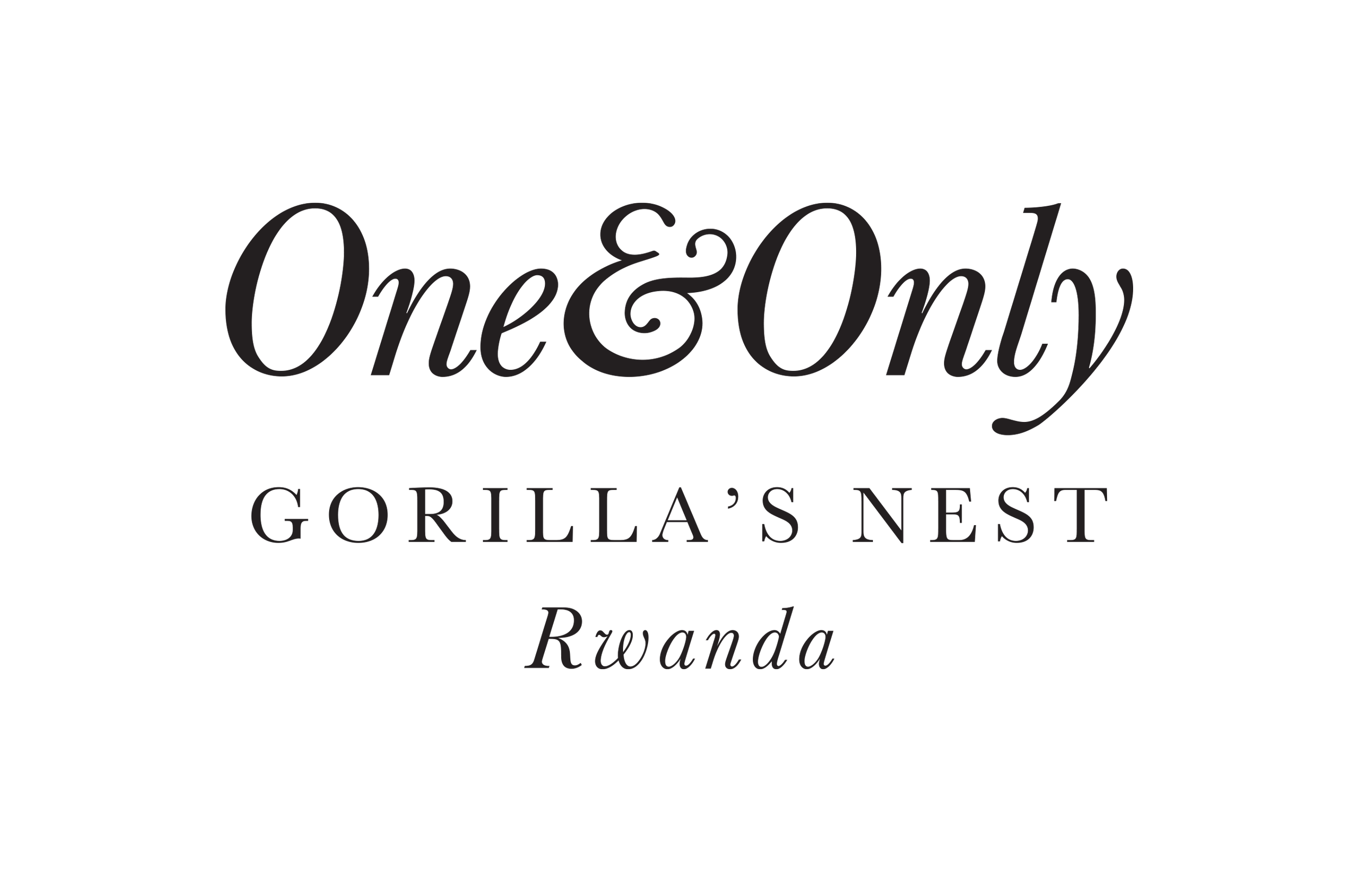 Gorilla's Nest Rwanda logo with stylized black cursive text and a small image of a gorilla.