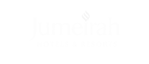 Jumeirah Hotels & Resorts logo in white on black background.
