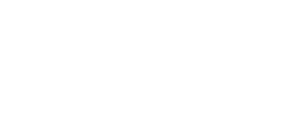 Black background with white logo and text for CRYSTAL, featuring a decorative emblem with a crown and ornate design.