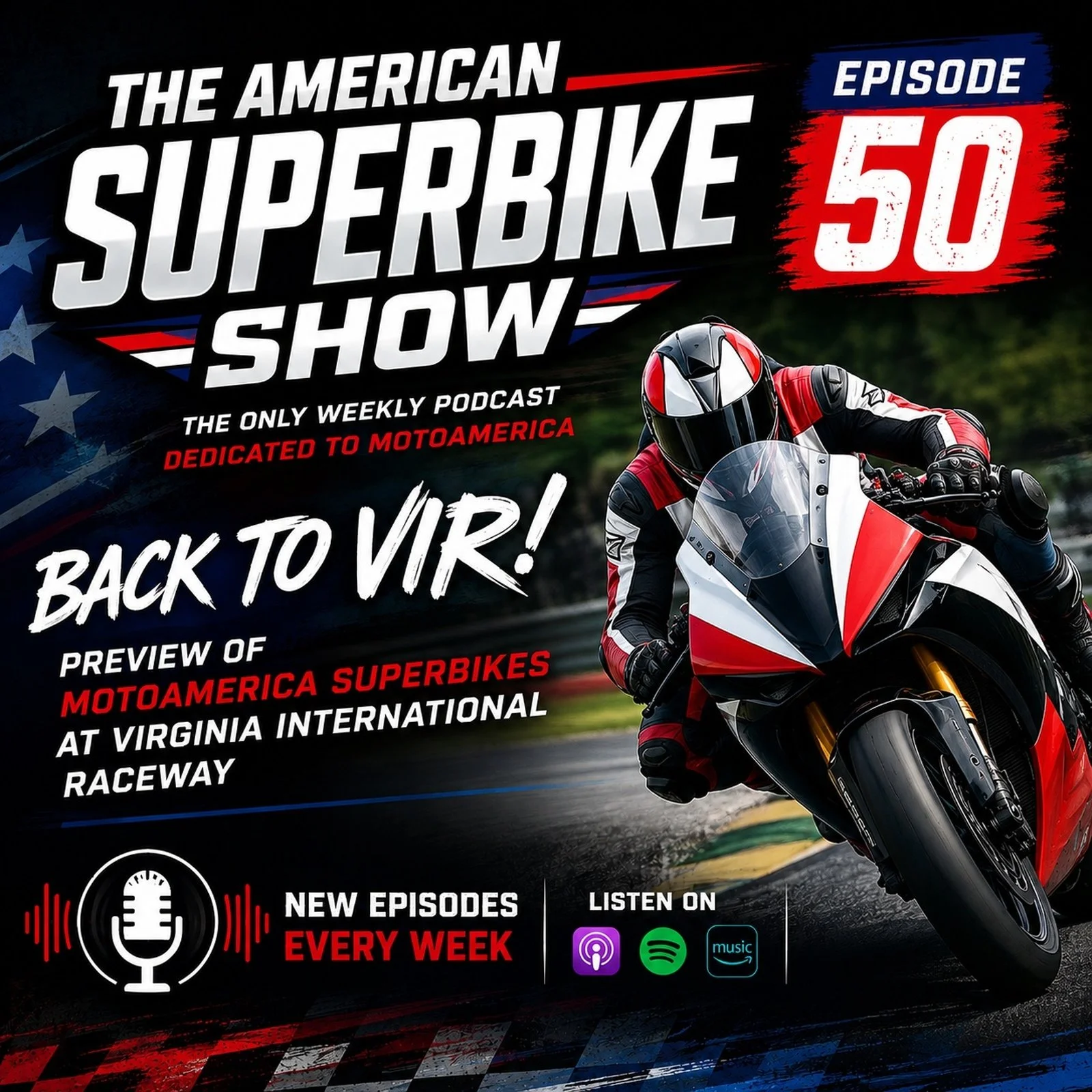 The American Superbike Show hits Episode 50 with a full preview of MotoAmerica Superbikes at VIRginia!