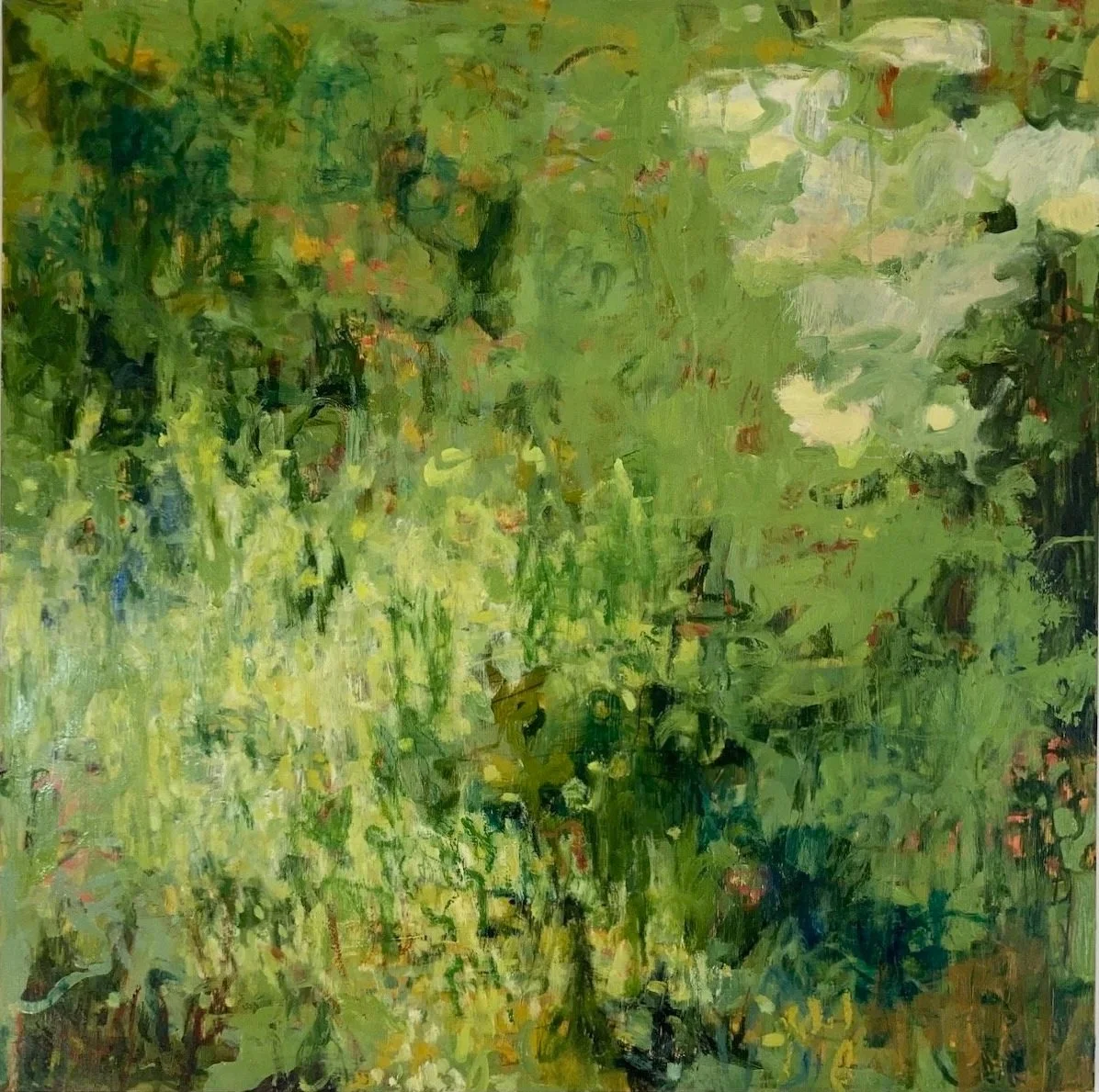 Spring, oil on board, 30x30 in (sold)