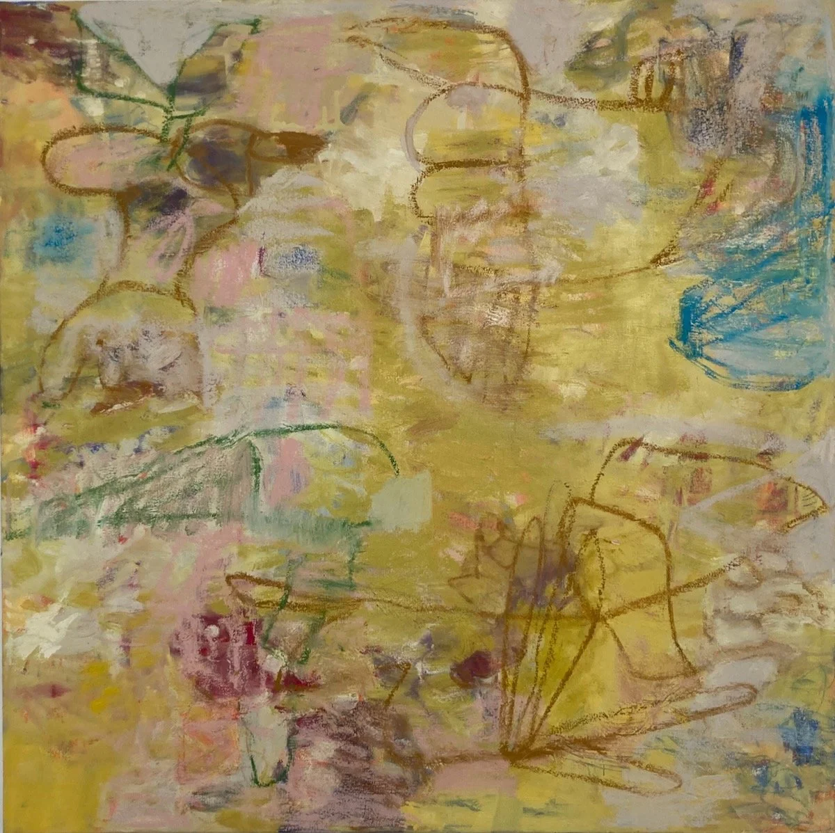 Beehive, oil on canvas, 30x30 in 