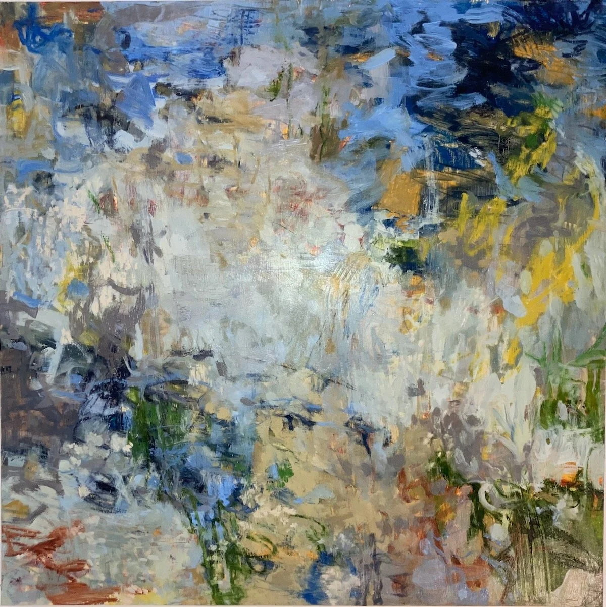 River Walk, oil on board, 30x30 in (sold)