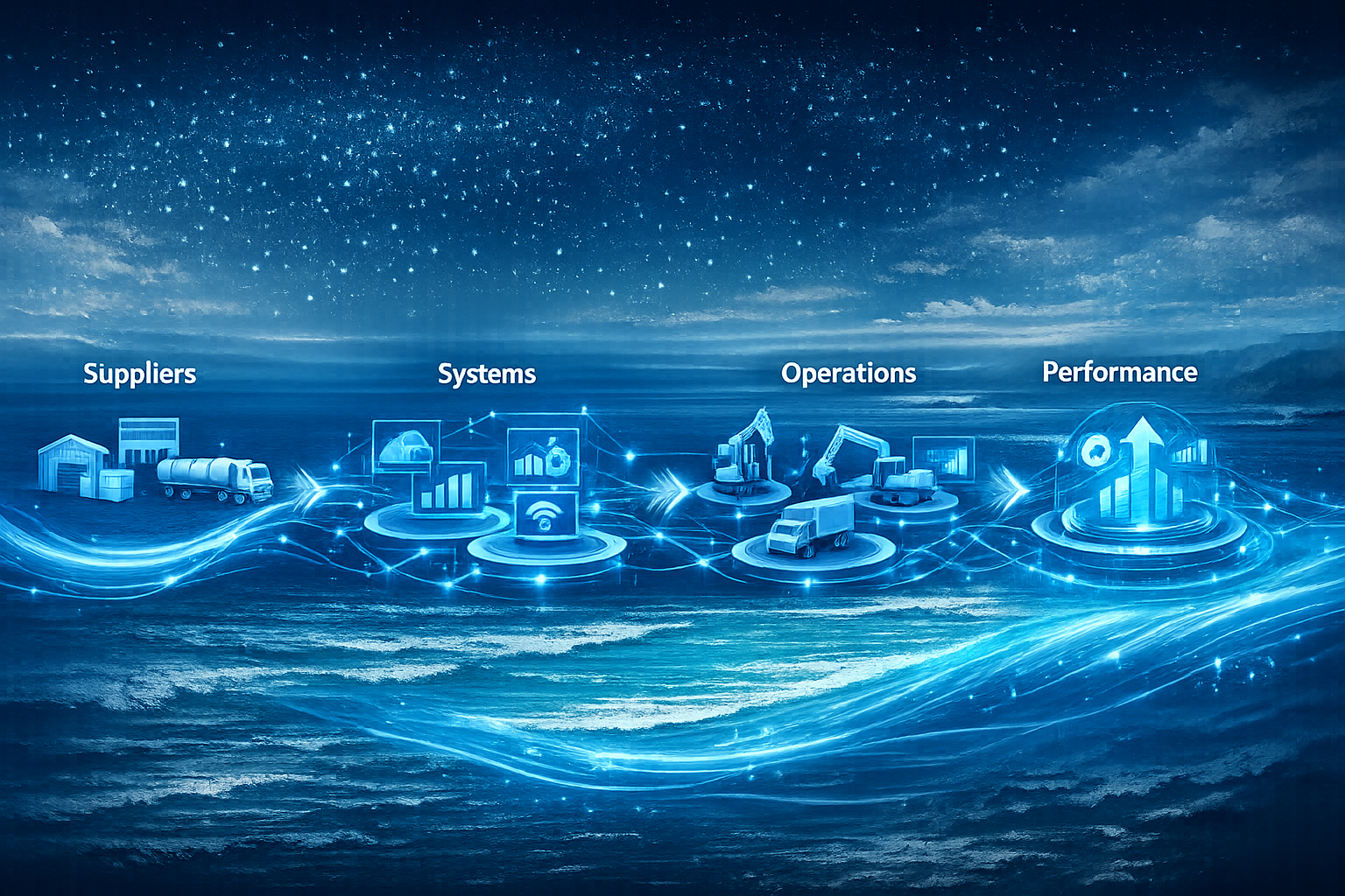 Supplier optimization, systems integration, and operational performance improvement framework for multi-location, multi-state, equipment rental, national fuel supplier and jobber network and organizations.