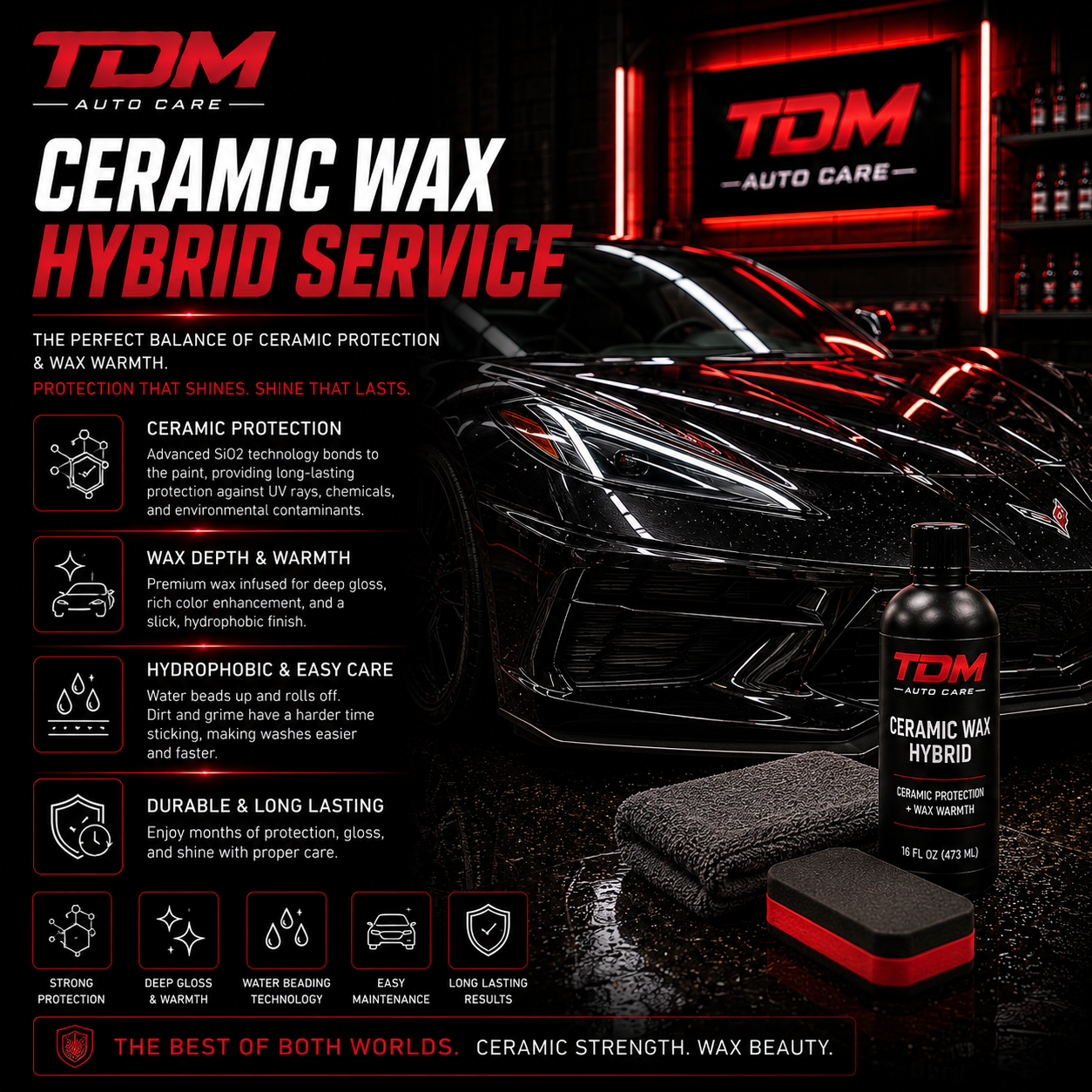 Ceramic wax hybrid