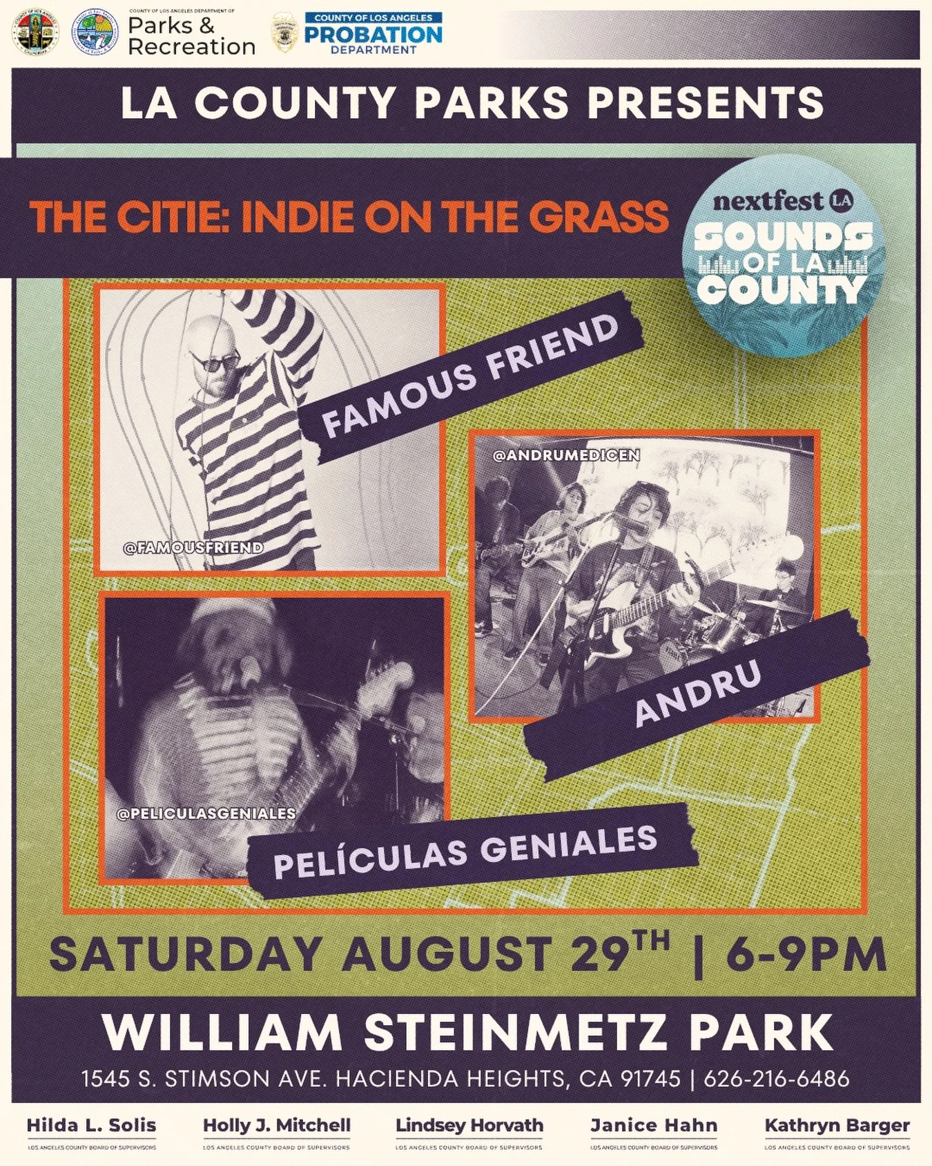 The Citie: Indie on the Grass, a golden-hour evening of dream pop, indie surf, interactive lawn games, and sweet treats under the stars.

🌀 FEATURING:
✳︎ Famous Friend
✳︎ Andru
✳︎ Pel&iacute;culas Geniales

Come hungry and early because we&rsquo;ll 