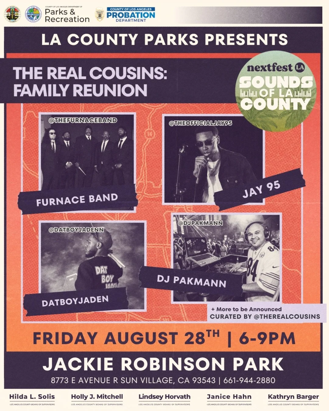 What are you in the mood for? 🤔 

We have some West Coast hip-hop and R&amp;B at Jackie Robinson Park. Or some pop country and line dancing at Stephen Sorensen Park. 

Let us know in the comments ⬇️