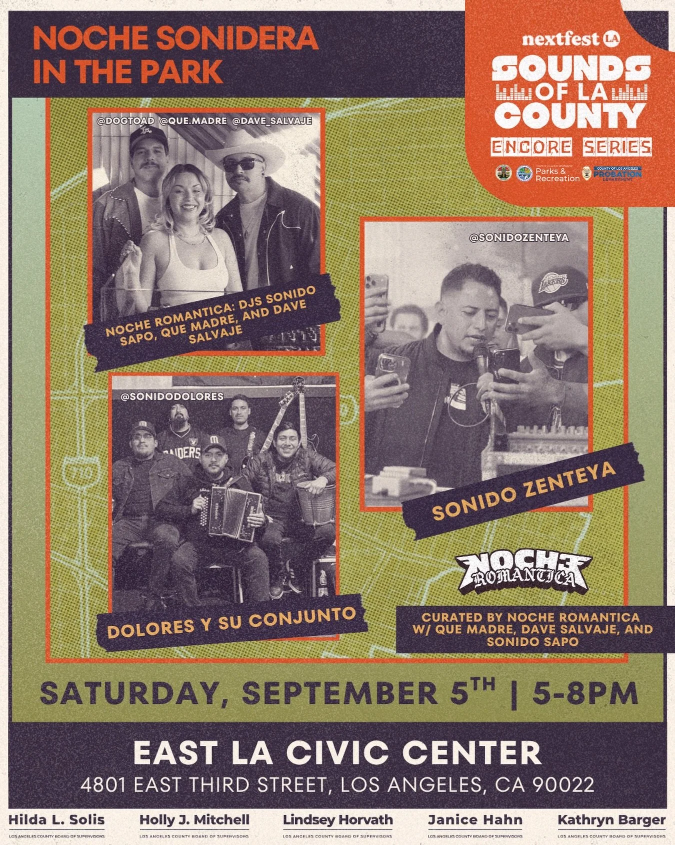 Kicking off the Encore Series with Noche Sonidera In The Park with music curated by Noche Rom&aacute;ntica, celebrating the timeless sounds of rom&aacute;nticas, boleros, cumbia, norte&ntilde;as, quebraditas, and more.

🌹FEATURING:
✦ Noche Rom&aacut