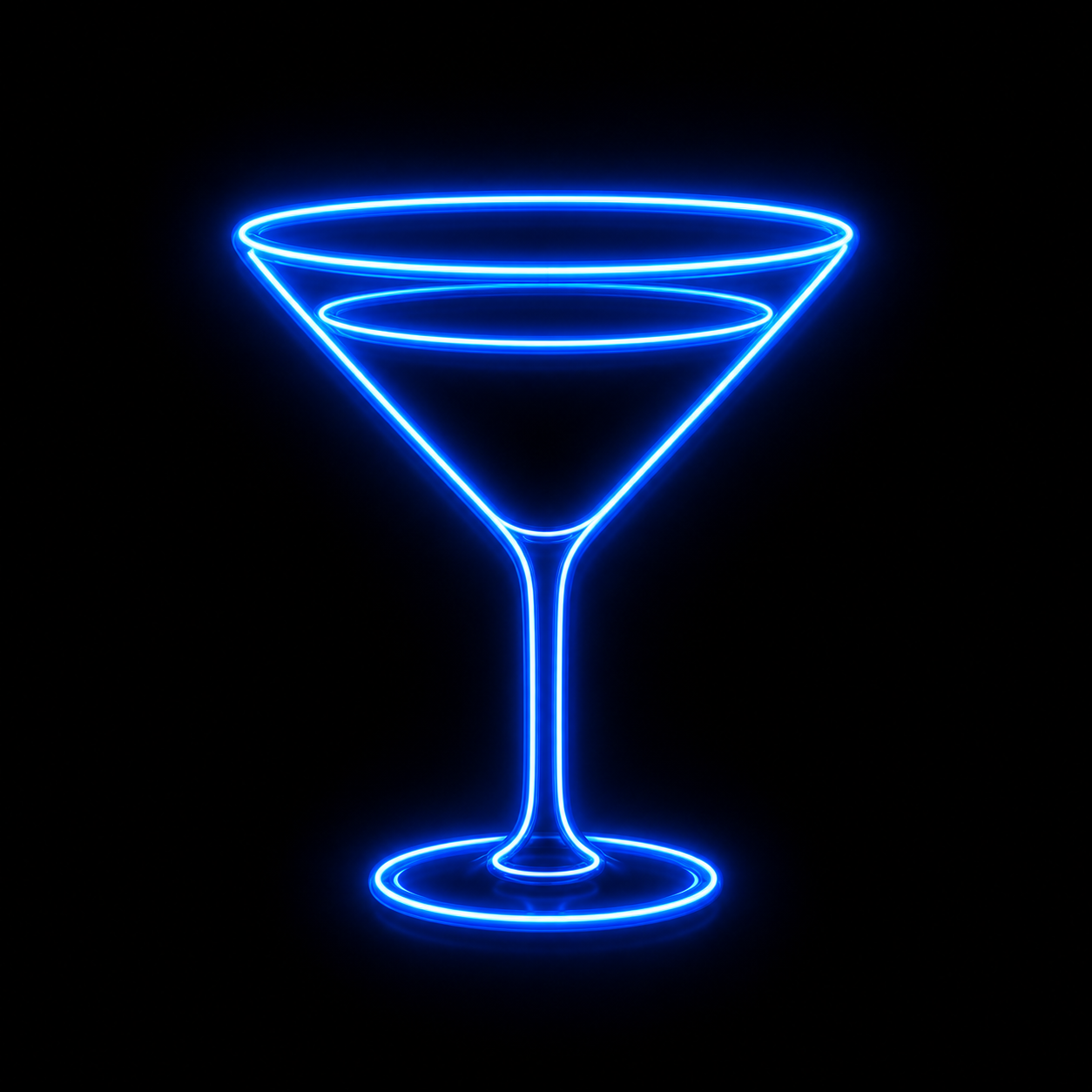 Cocktail glass neon sign