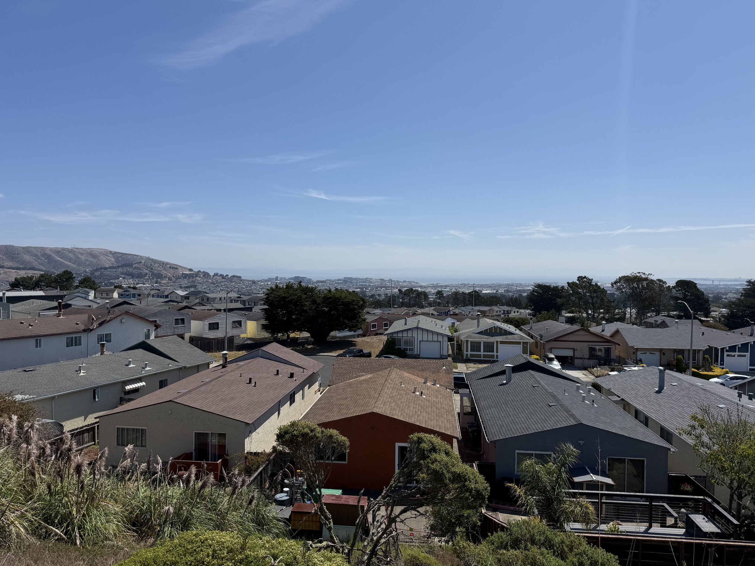 Bay views on a sunny day Camelot Ct in Daly City