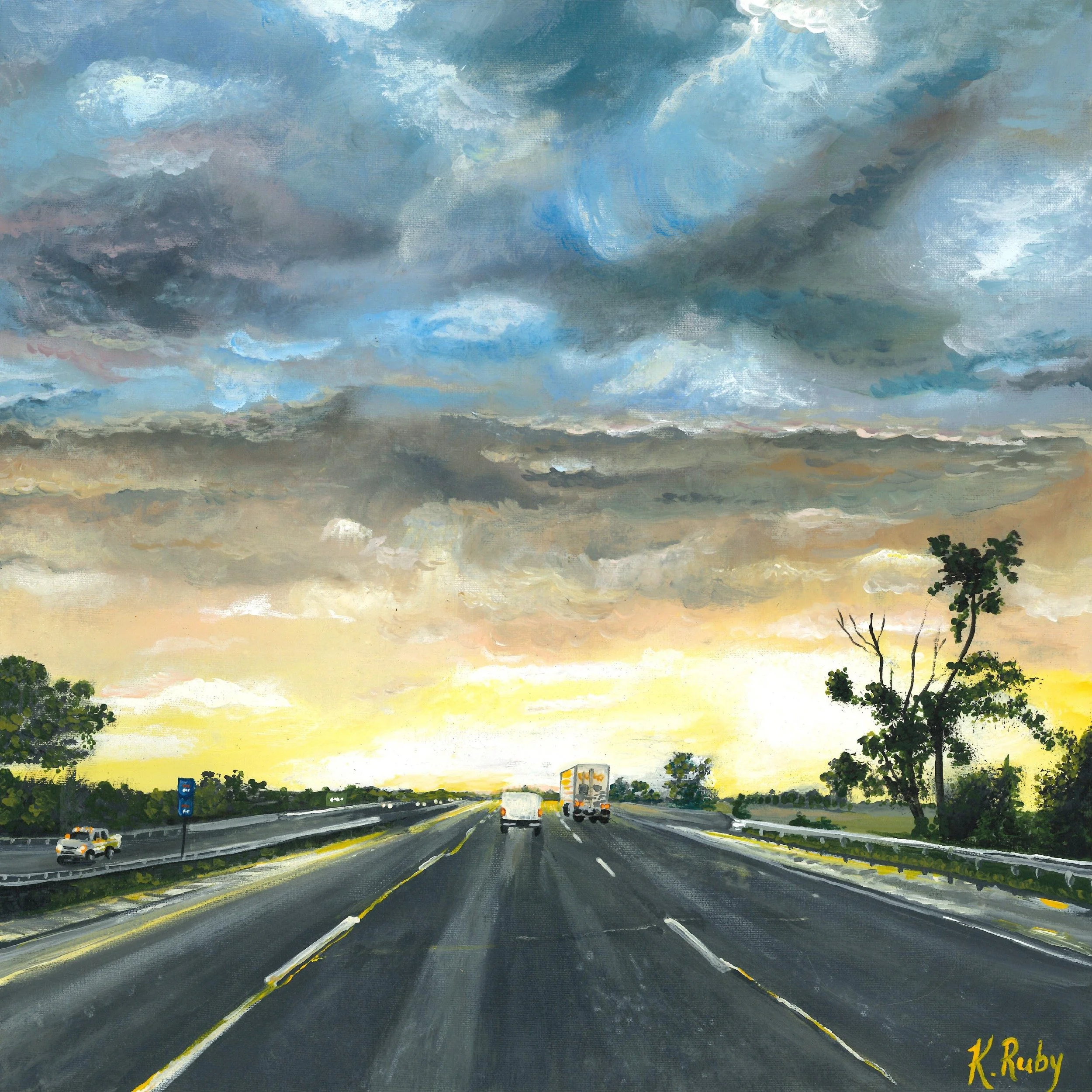 Sunrise Drive — Art Print