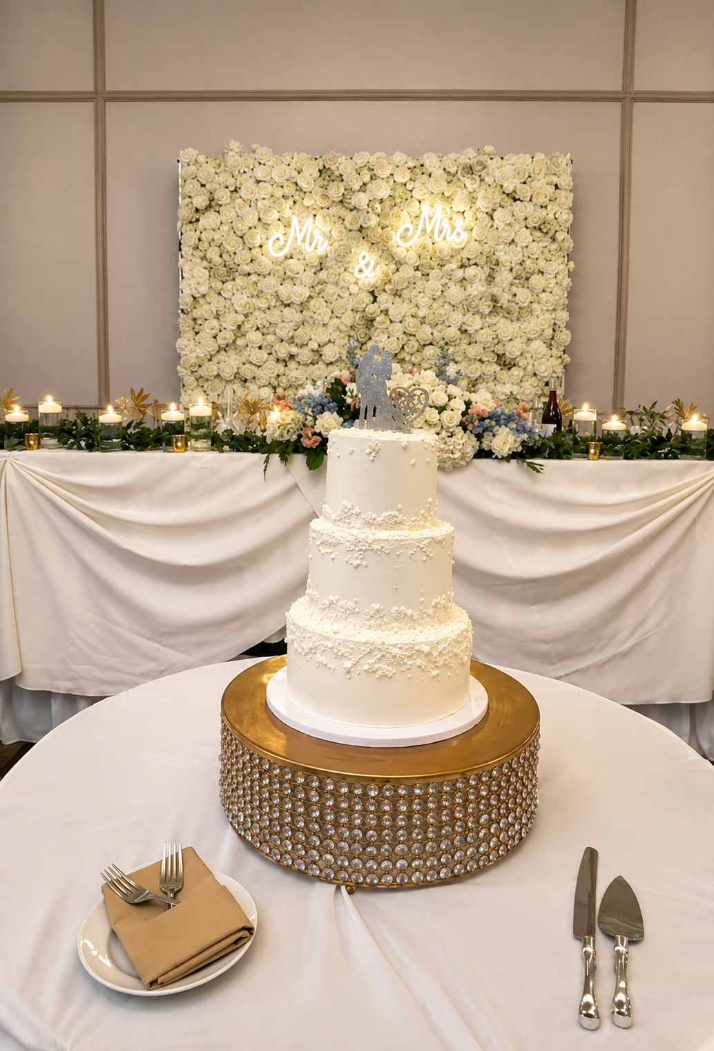 A wedding custom event decorations Chicago, flower wall
