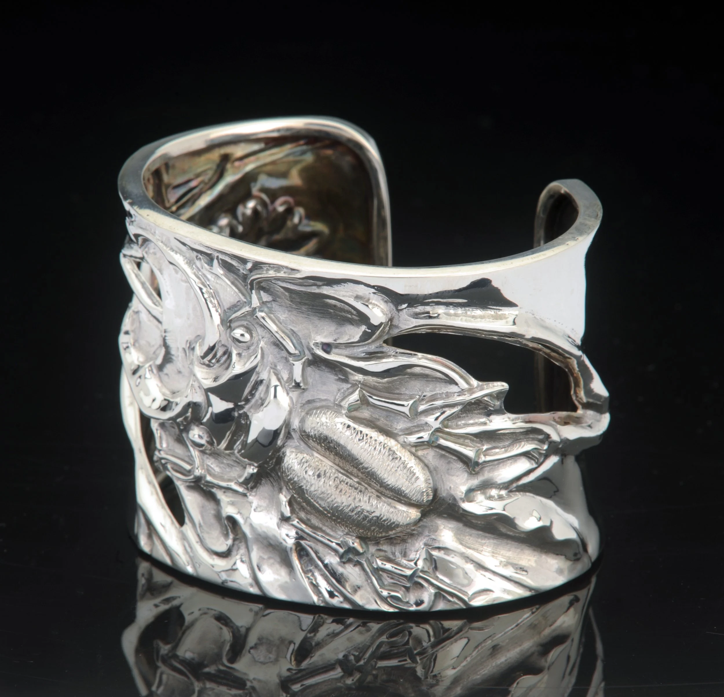 Hercules Beetle on Oak Leaf Cuff