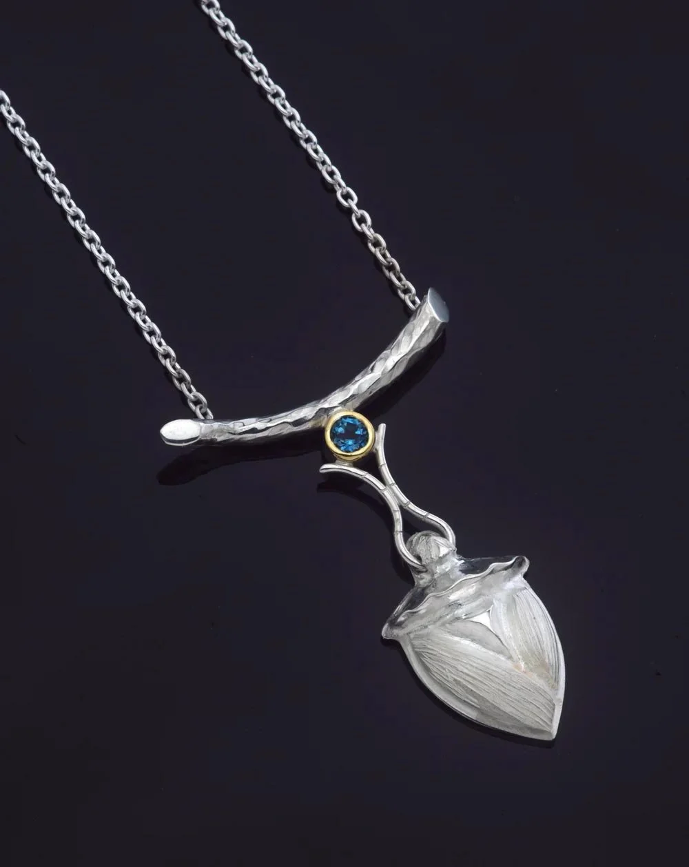 Hemiptera Pendant with Blue Topaz