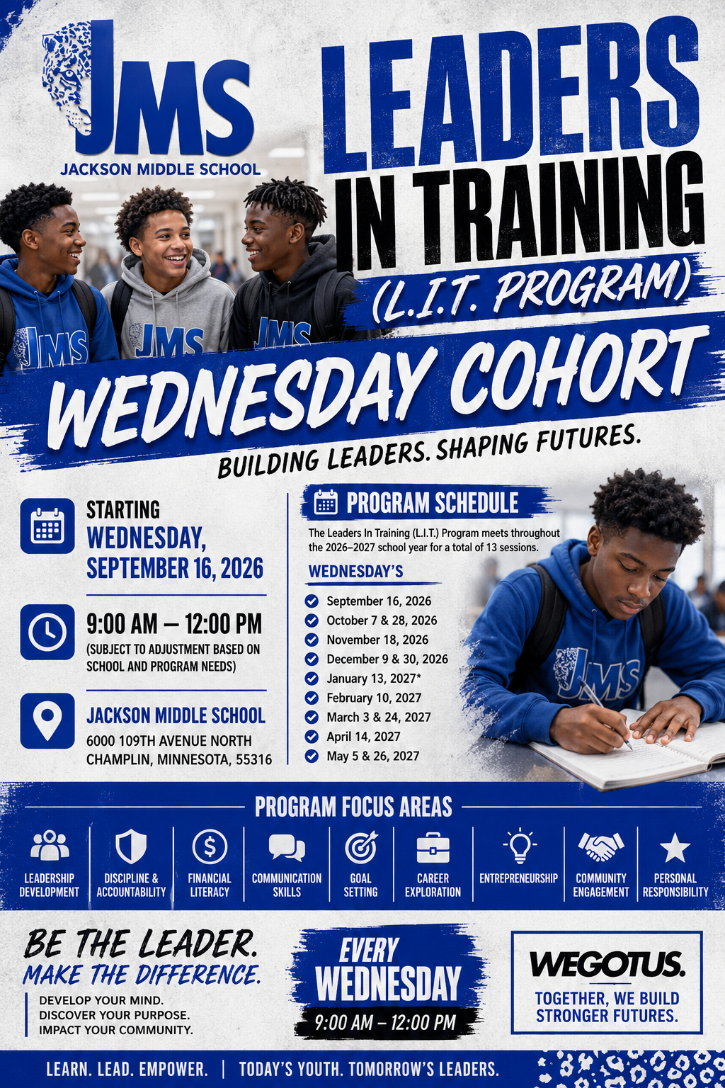 Leaders In Training Program (L.I.T. program)- Jackson middle school