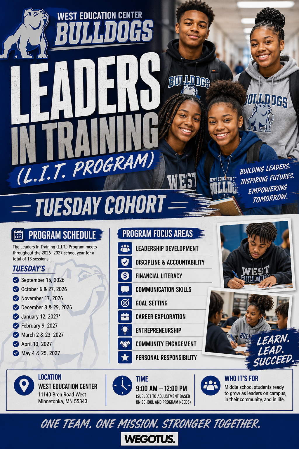 Leaders In Training Program (L.I.T. program)- West Education Center