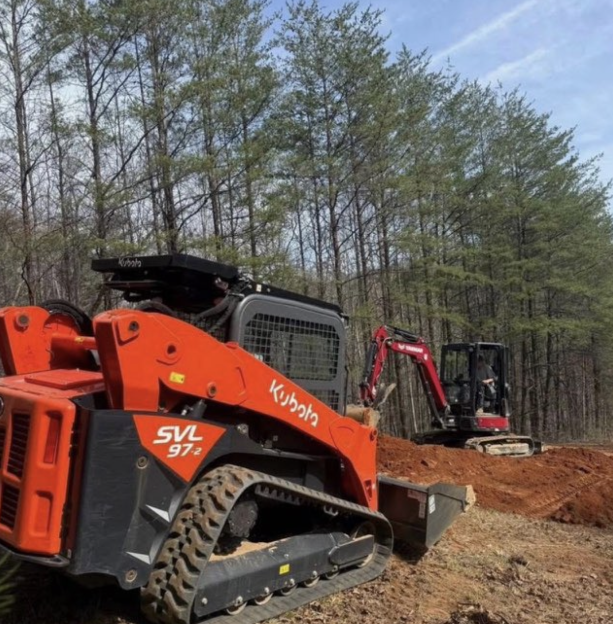 Commercial land clearing project completed in Greenville, South Carolina.