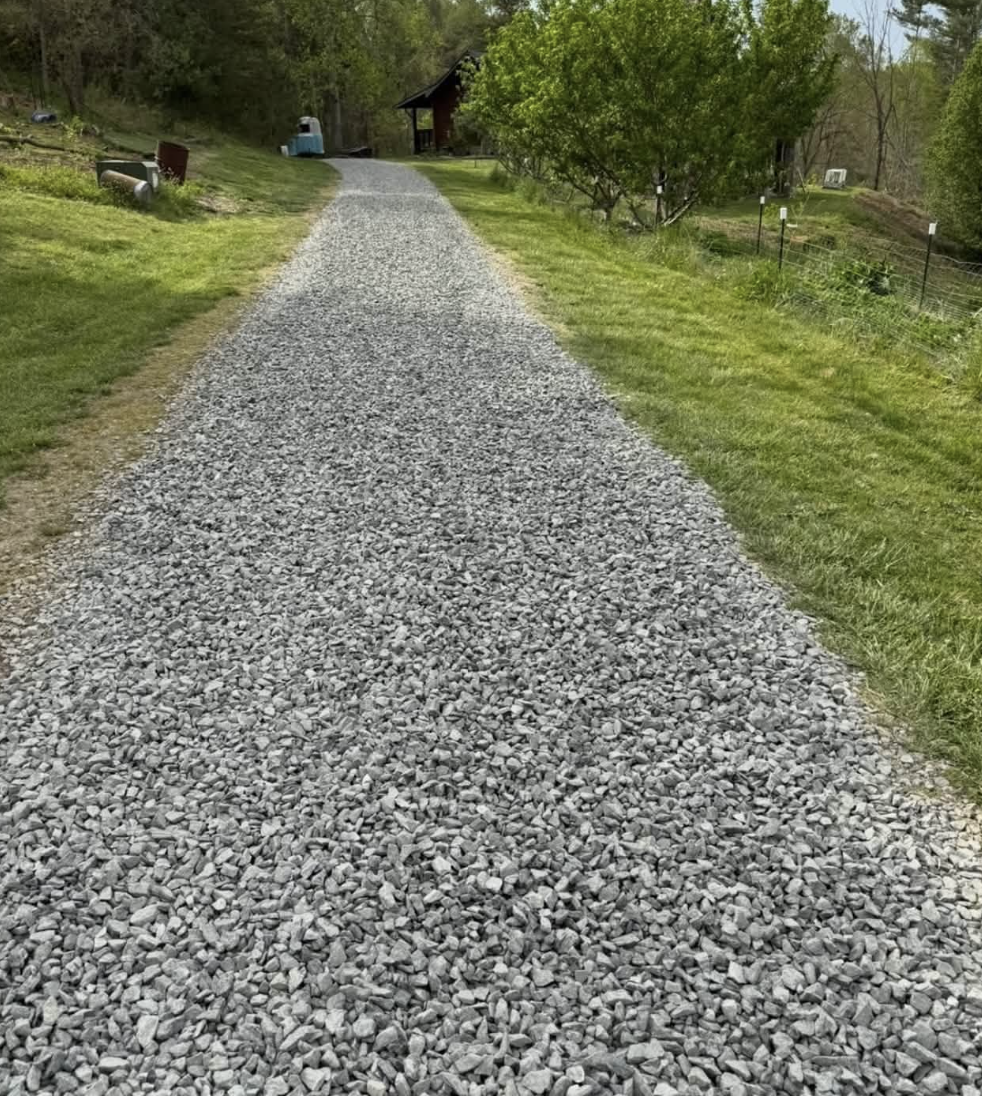 Site preparation project completed in Weaverville, NC with precision grading.