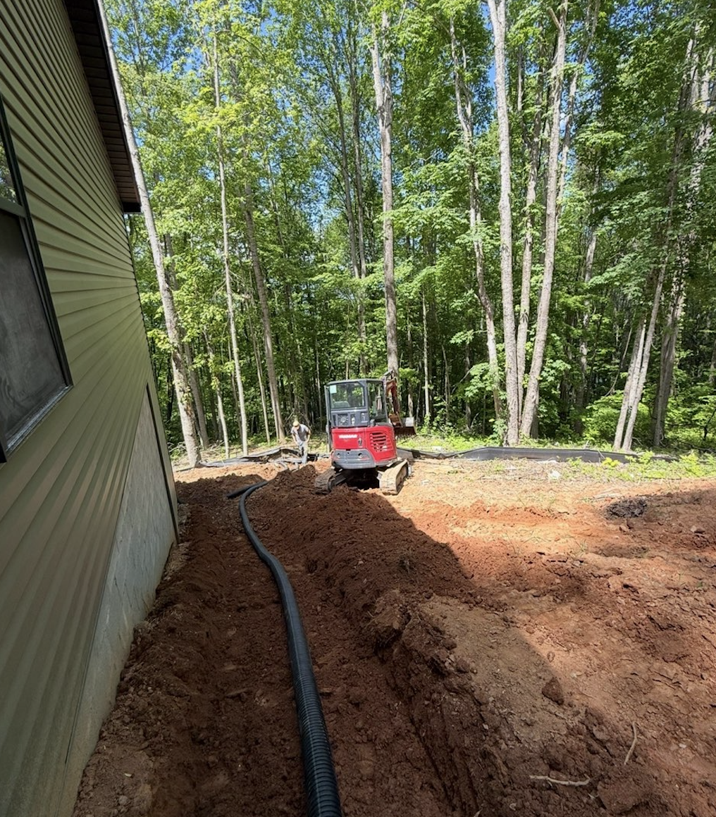 Drainage solutions installed to improve water management in Greenville, South Carolina.