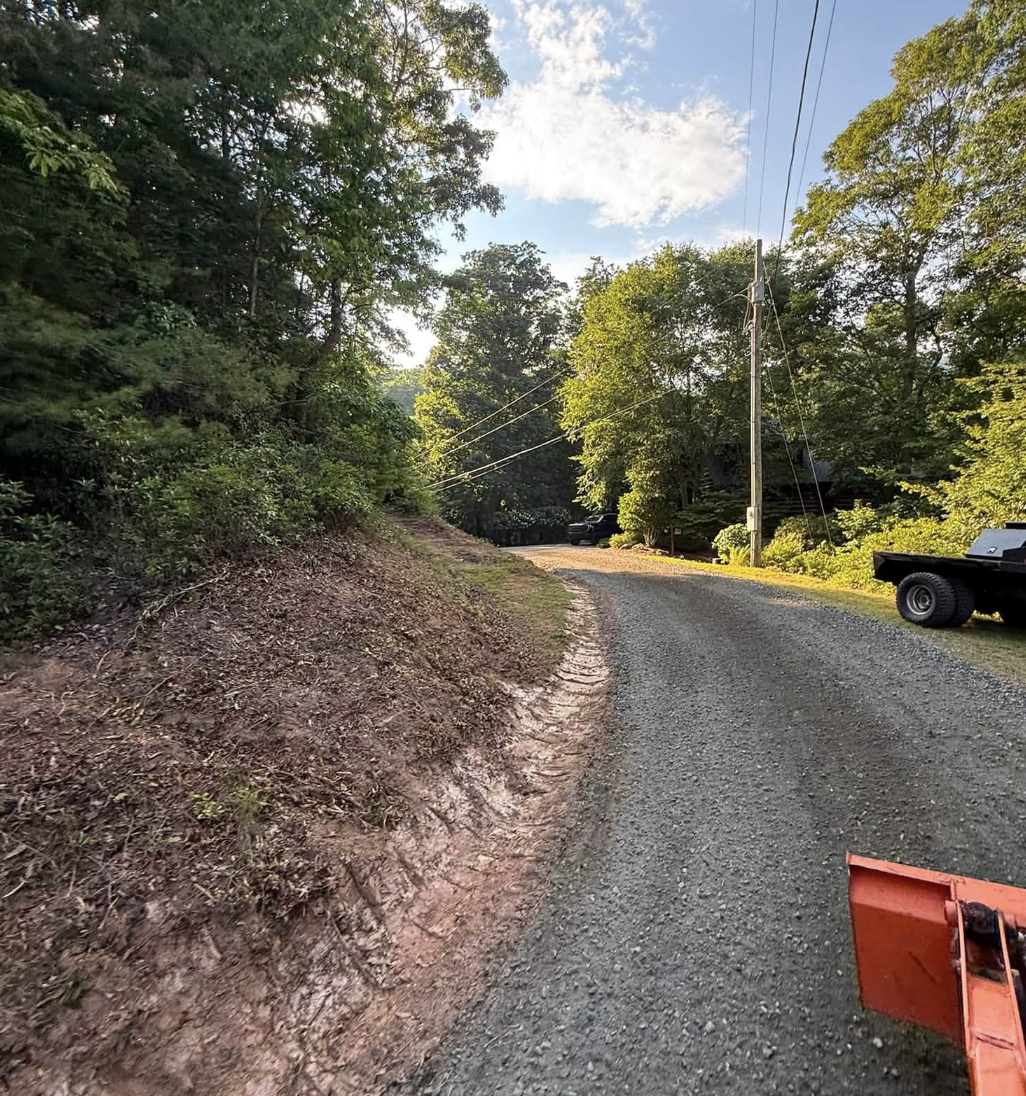 Grading and site preparation completed in Mills River, NC for future development.