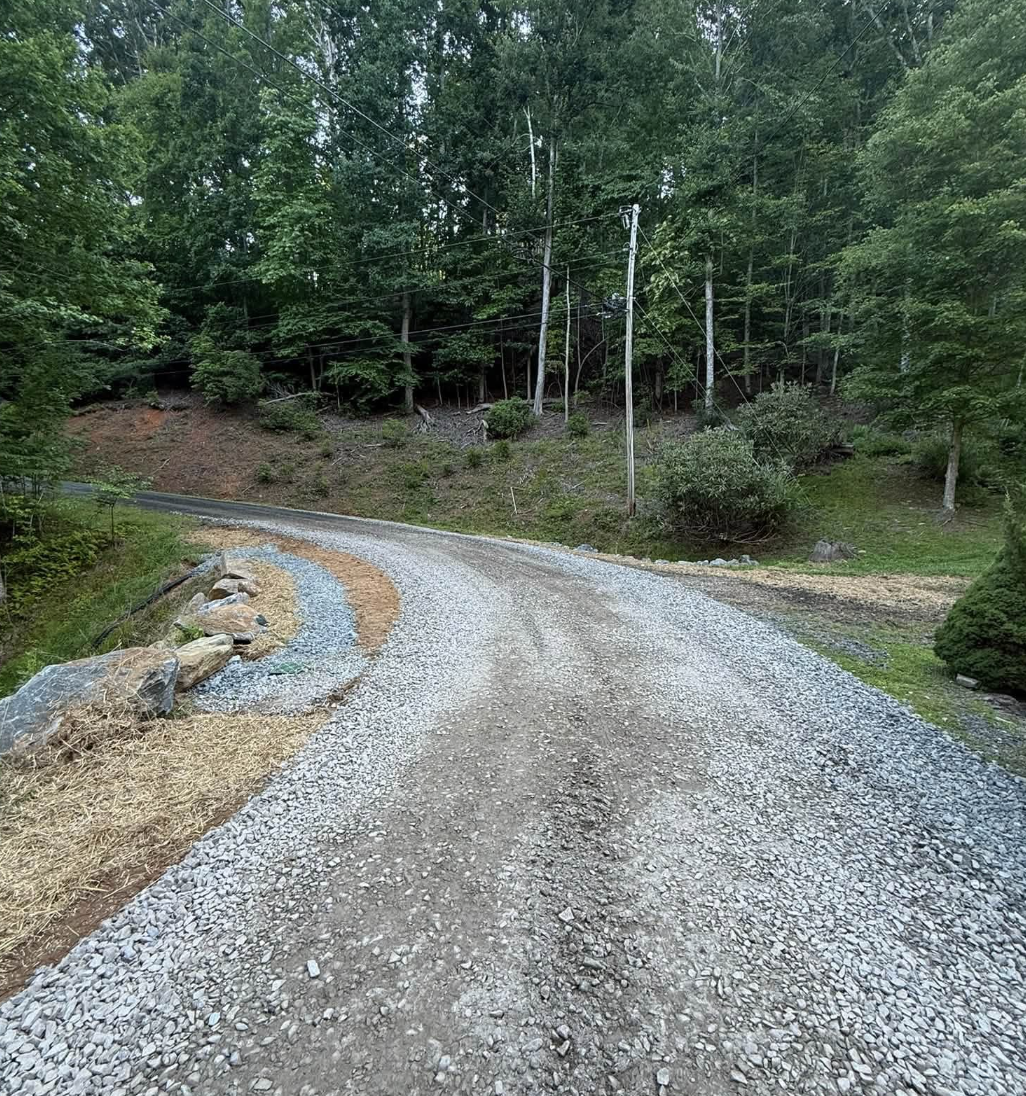 Building site preparation completed in Hendersonville, NC using professional excavation equipment.