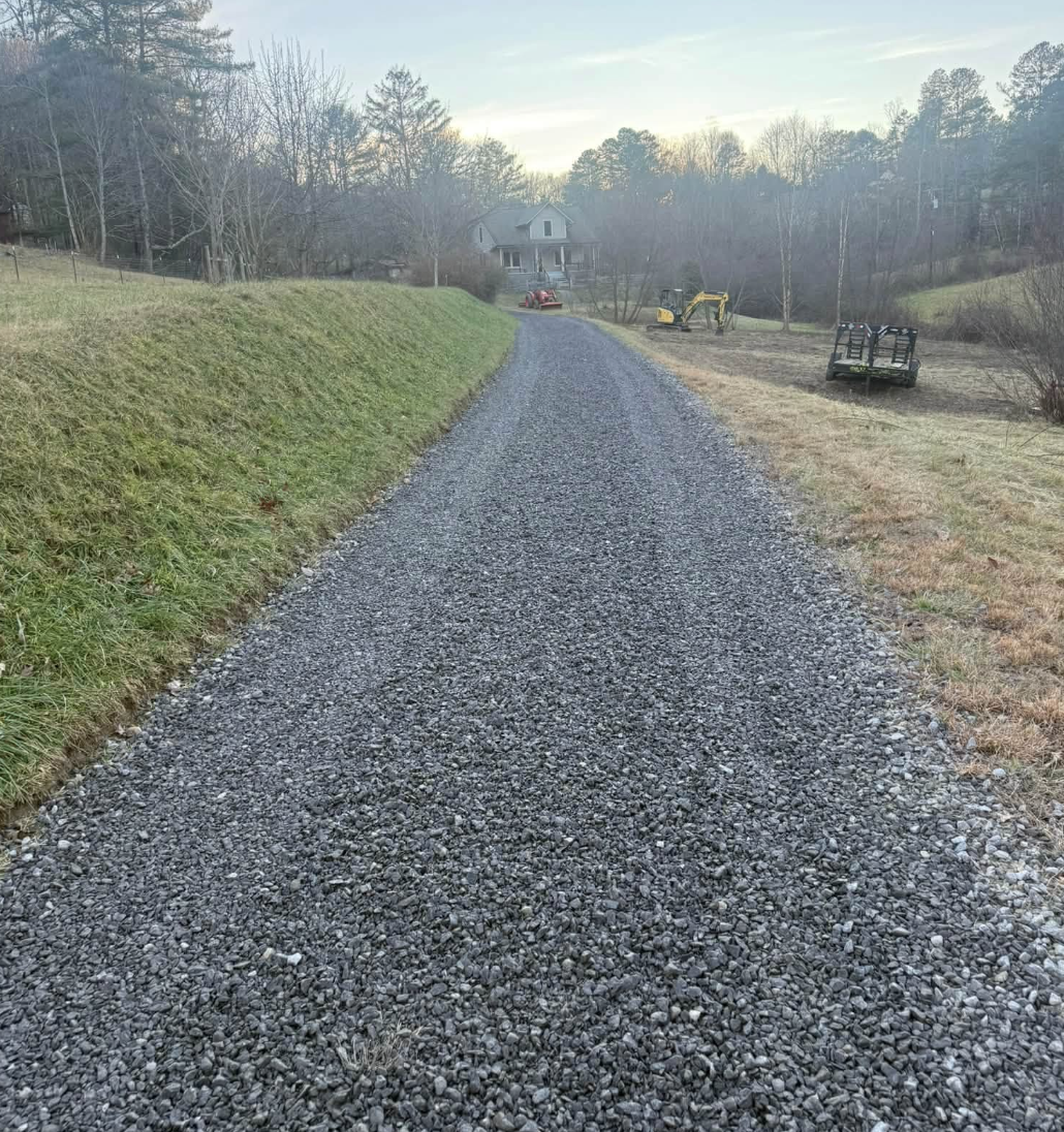 Forestry mulching completed in Easley, SC clearing dense vegetation for future use.
