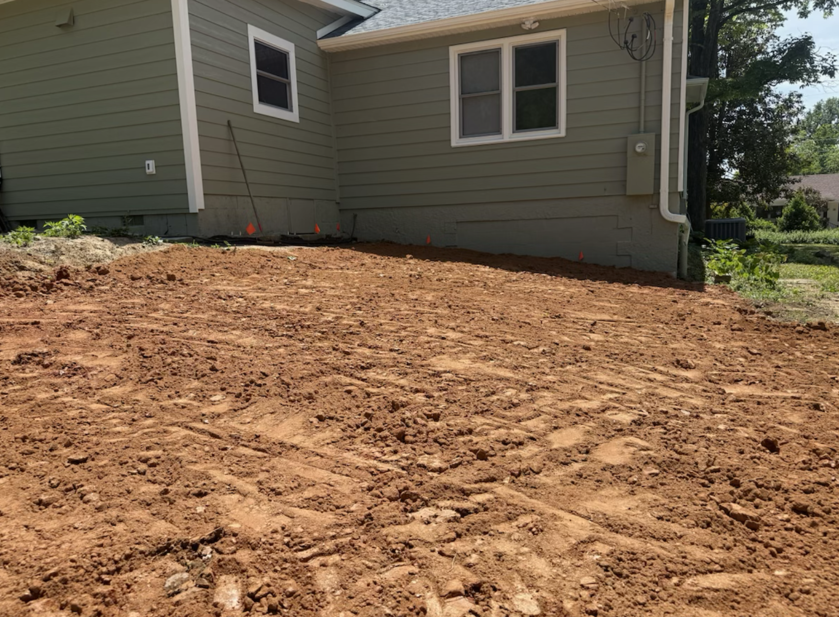 Land clearing services on a rural property in Western North Carolina.