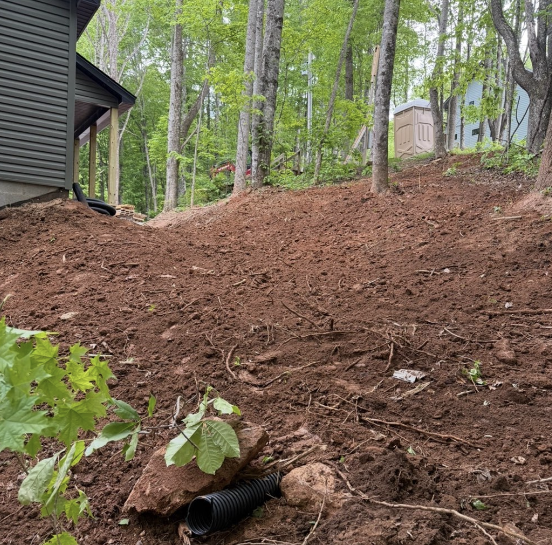 Excavation completed for a new home in Greenville, South Carolina.